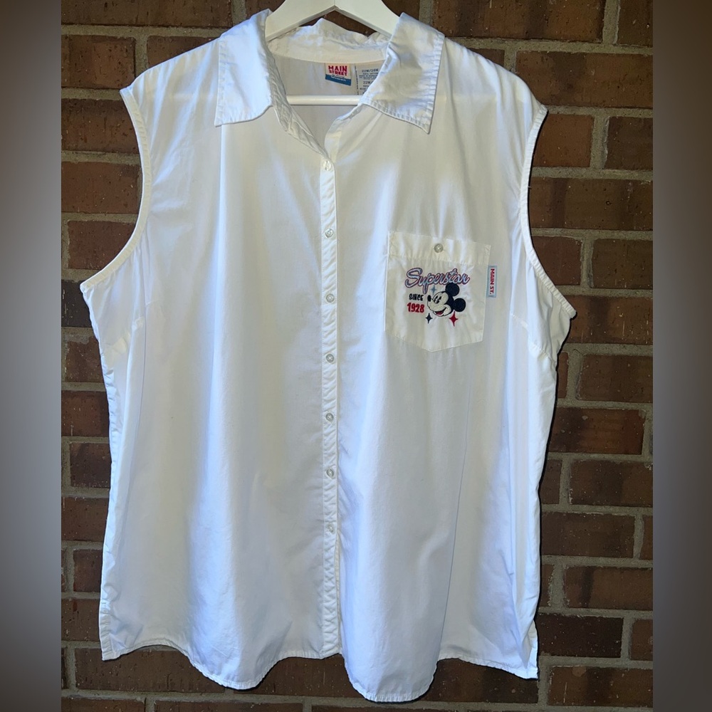 Vtg Disney Mickey Button-Up Shirt